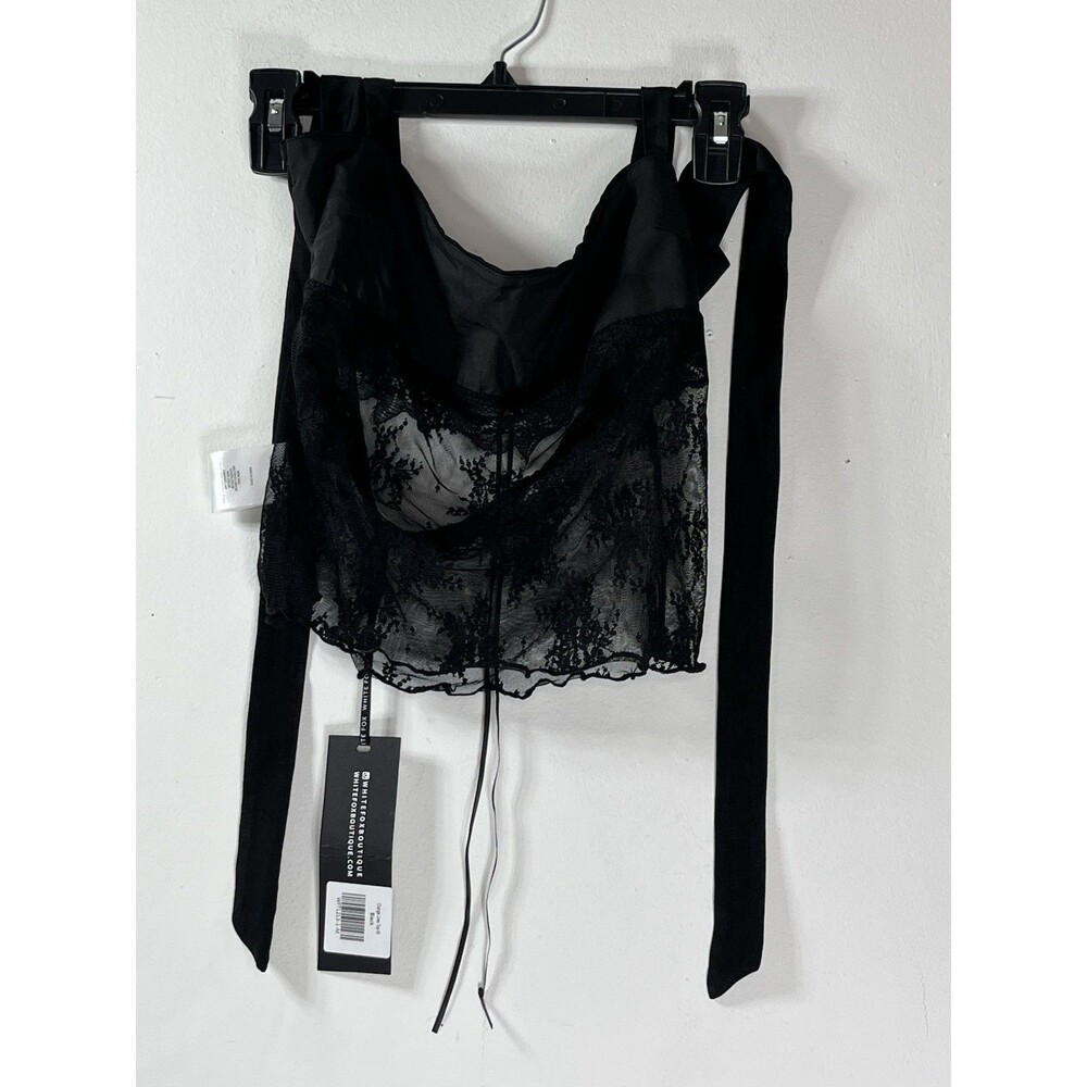 White Fox Boutique Lace Fairy Core Goth Y2K Coquette Dark Academia NWT Sz S